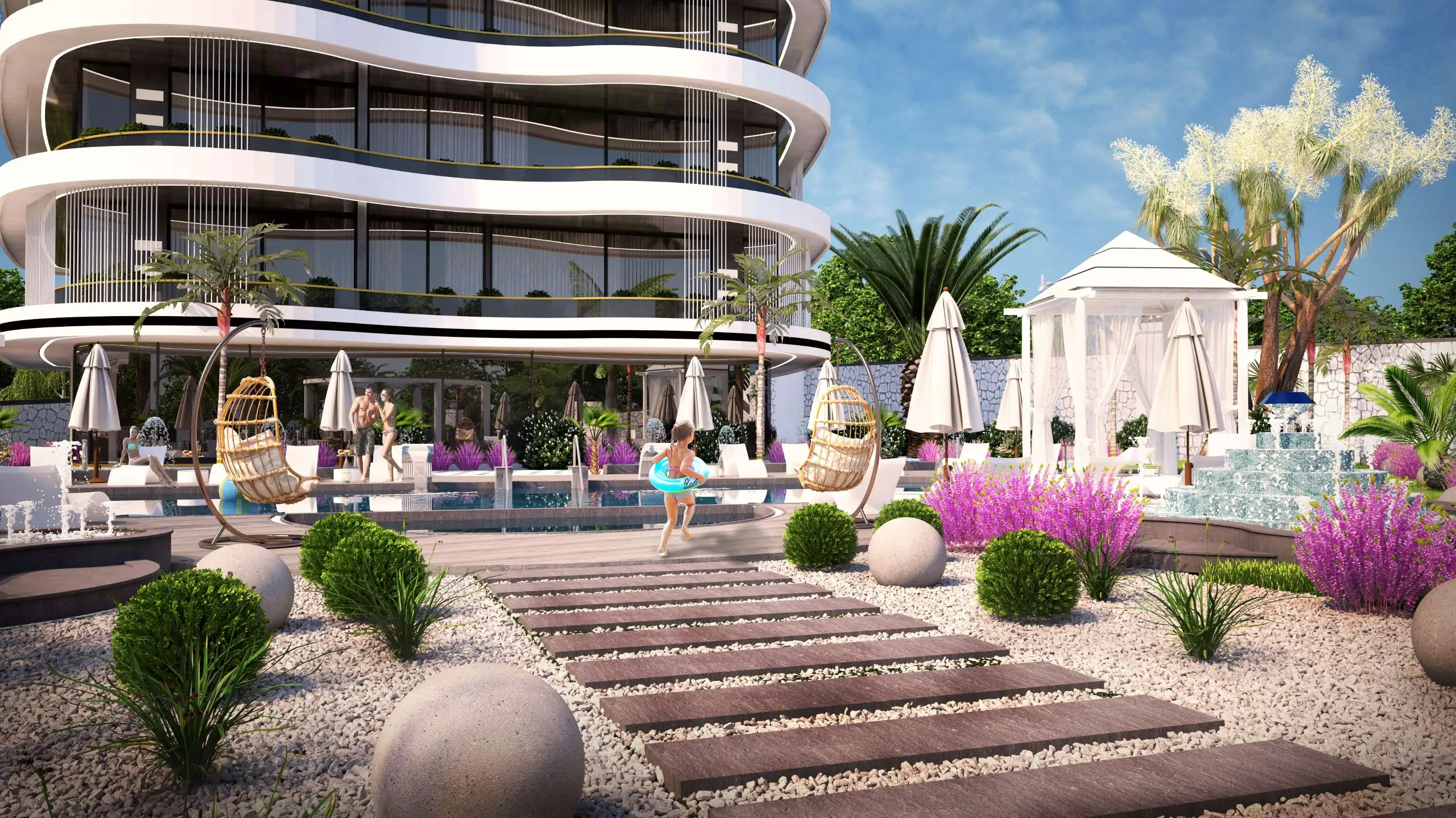 APARTMENTS IN EXCLUSIVE LUXURY PROJECT IN KARGICAK ALANYA