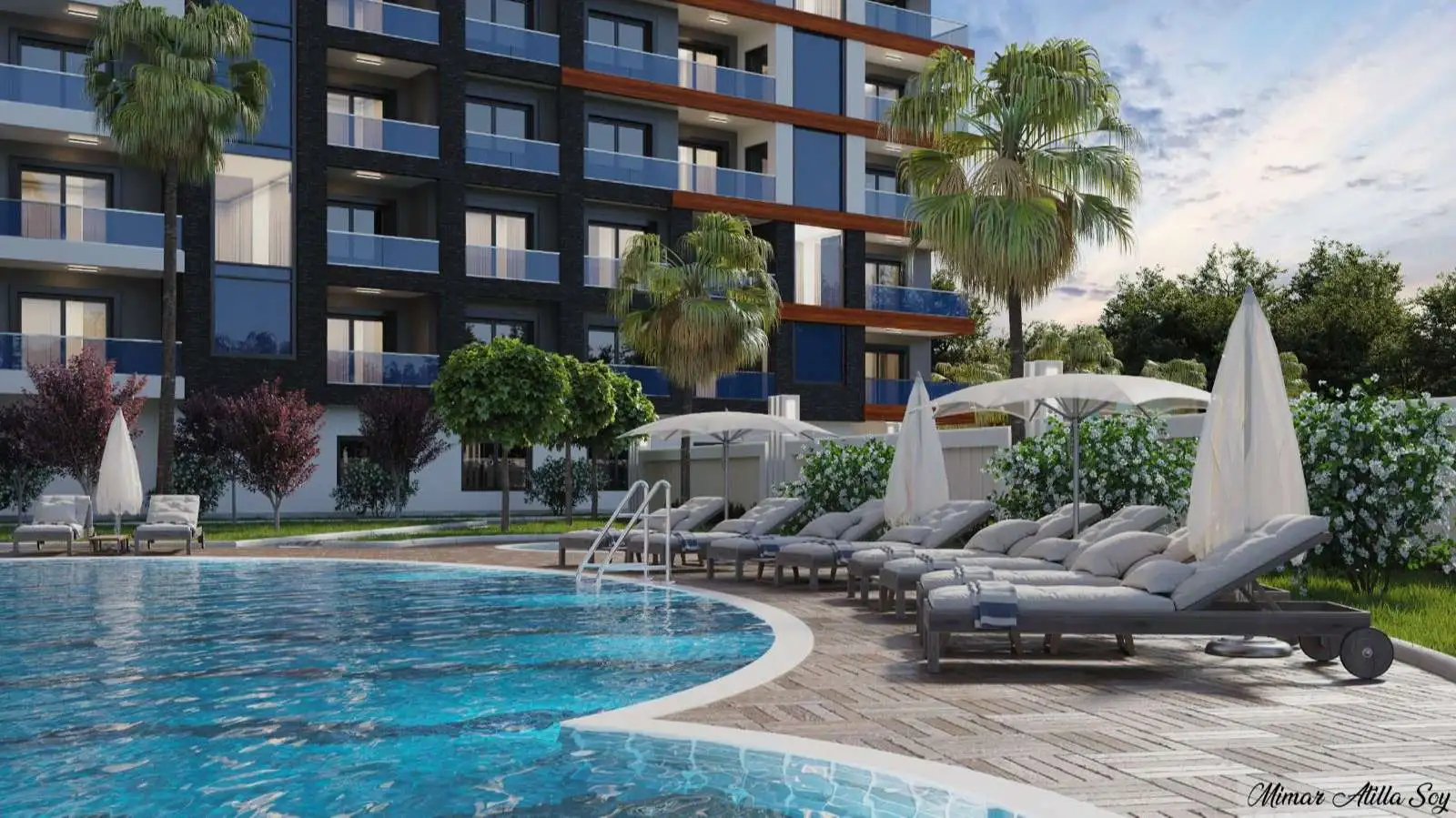 APARTMENTS FOR SALE IN A NEW PROJECT IN MAHMUTLAR ALANYA