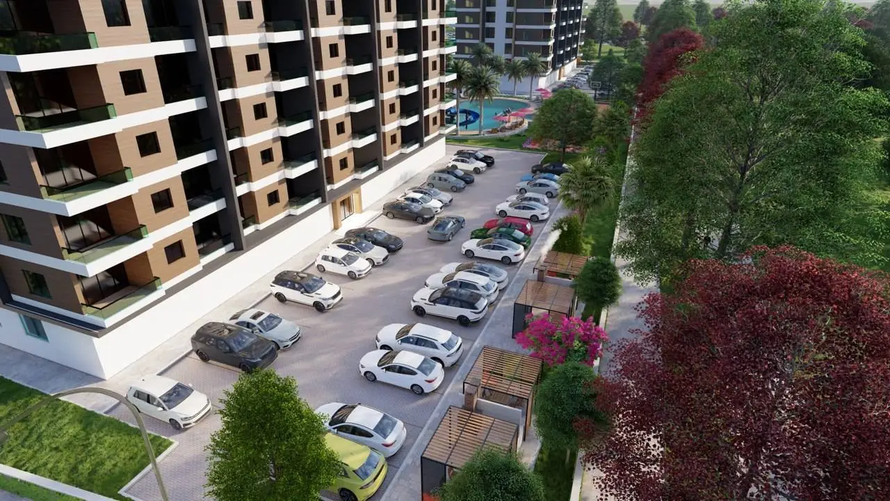 APARTMENTS IN A COMPLEX UNDER CONSTRUCTION 500M FROM THE SEA IN MERSIN