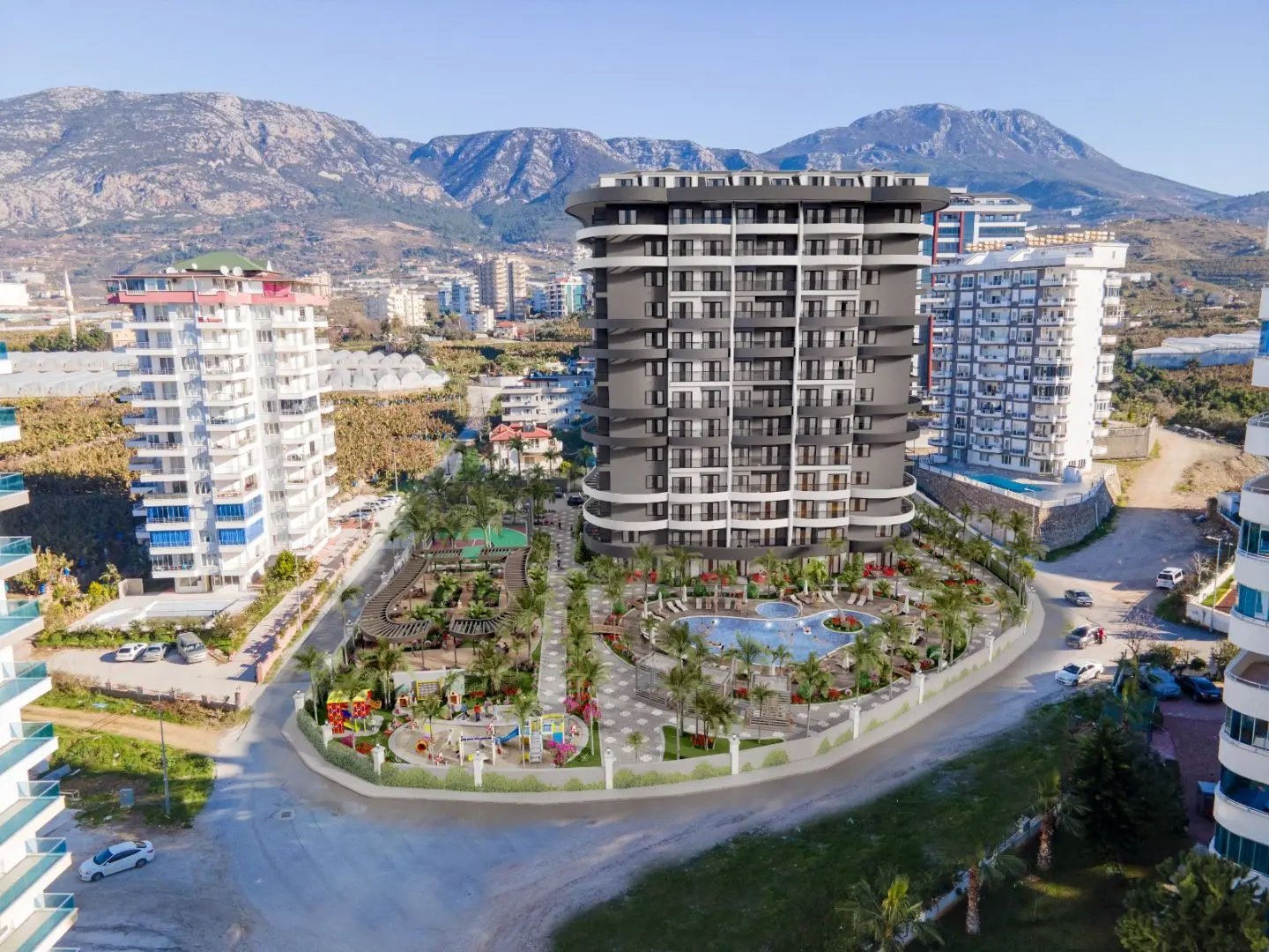 PROJECT OF A MODERN COMPLEX IN MAHMUTLAR ALANYA 700 M FROM THE SEA