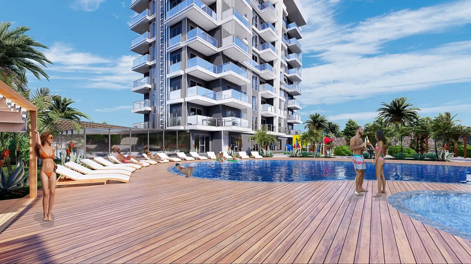 NEW PROJECT AREA IN ALANYA PAYALLAR ONLY 650 METERS TO THE SEA
