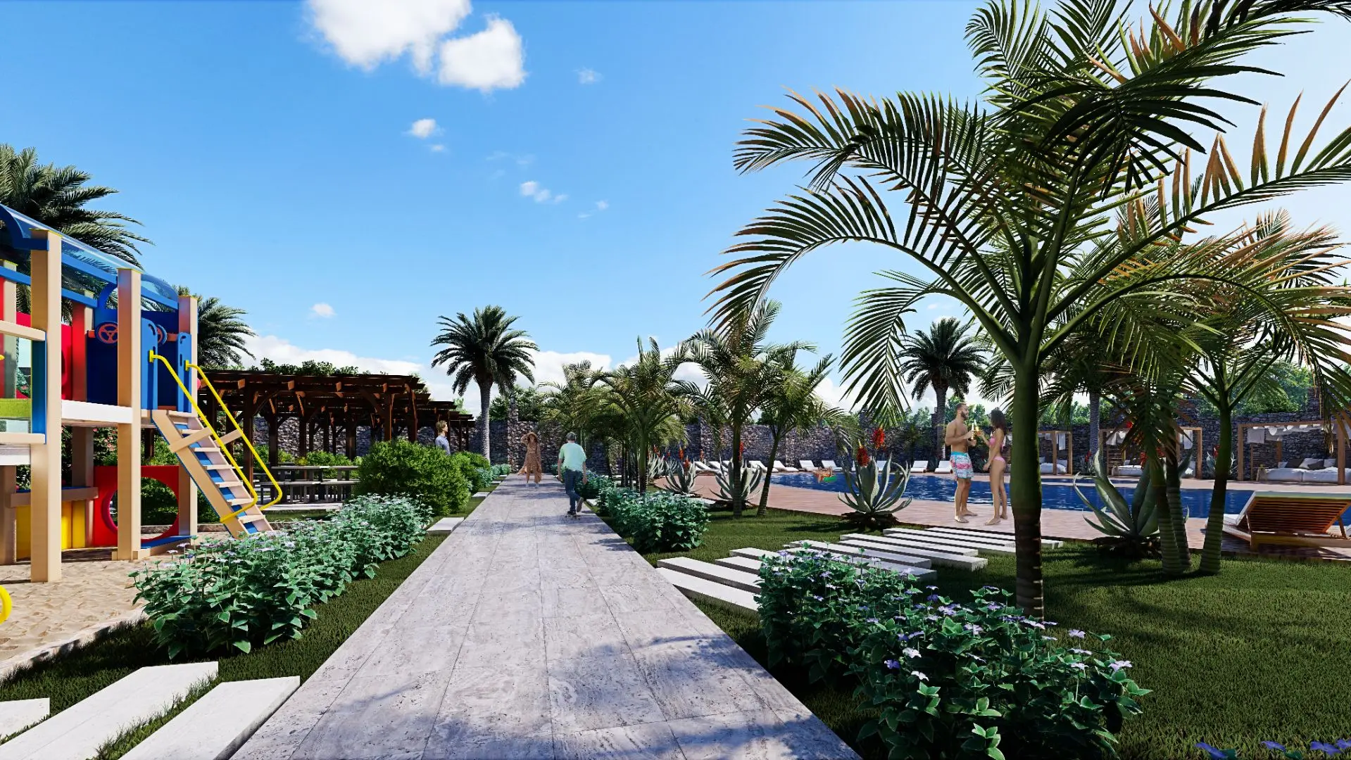NEW PROJECT AREA IN ALANYA PAYALLAR ONLY 650 METERS TO THE SEA