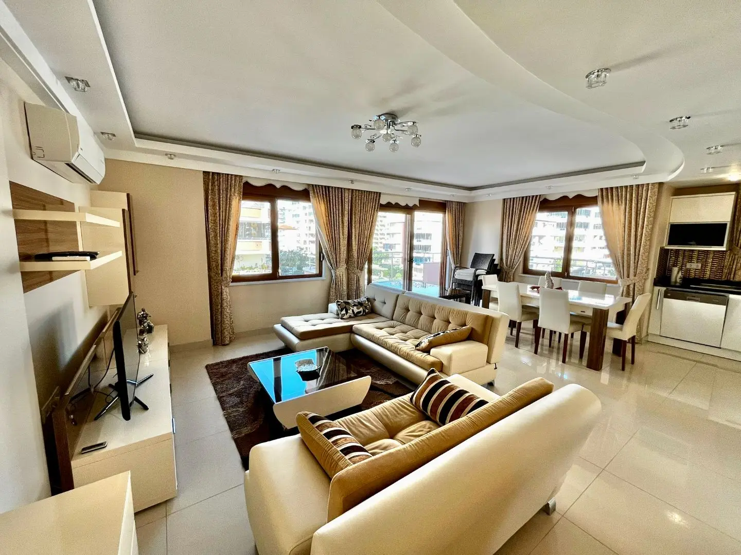 2+1 FURNISHED FLAT IN ALANYA MAHMUTLAR, ONLY 150 M AWAY FROM THE SEA