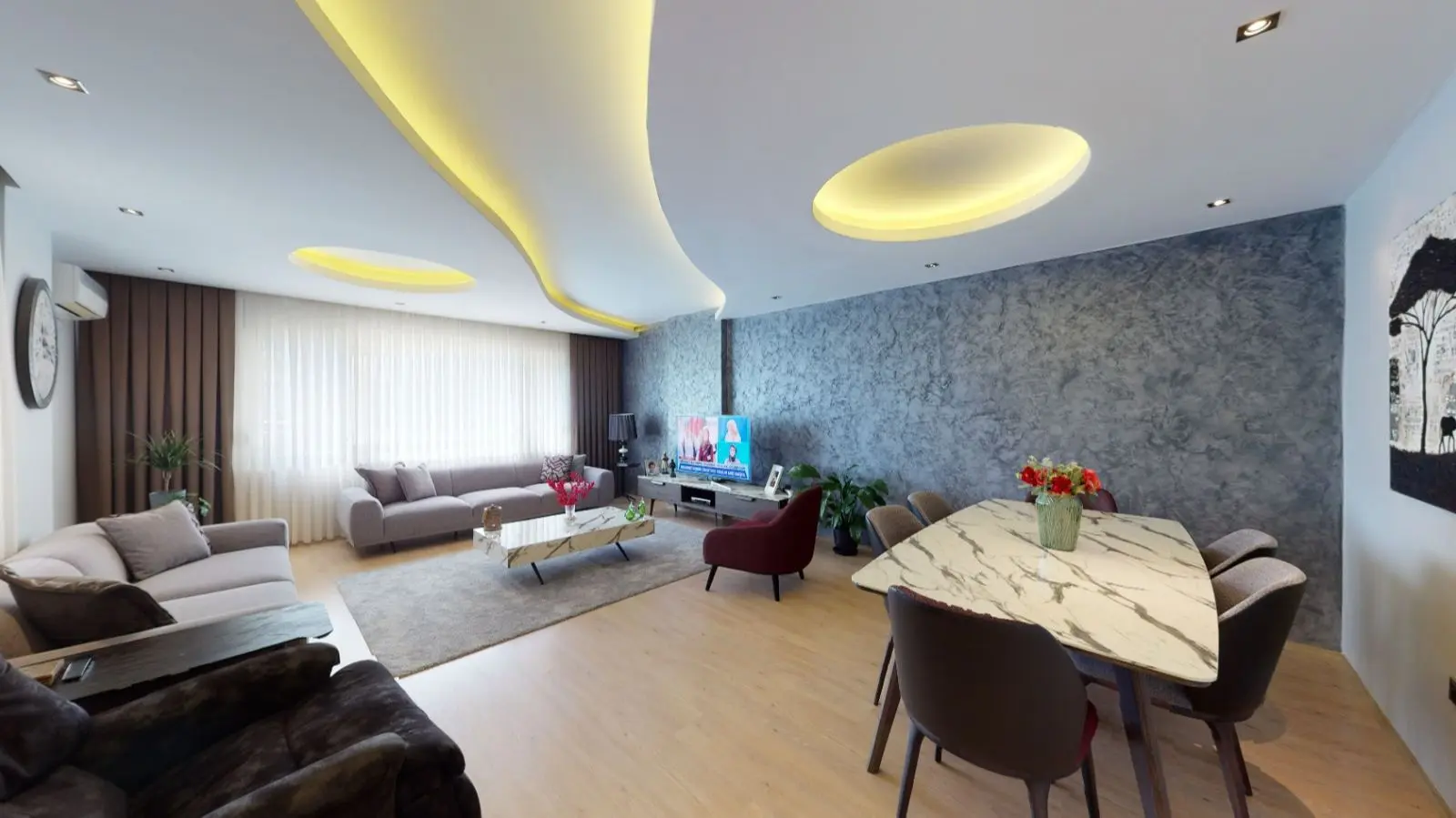 FULLY FURNISHED SPACIOUS 3+1 FLAT IN CİKCİLLİ