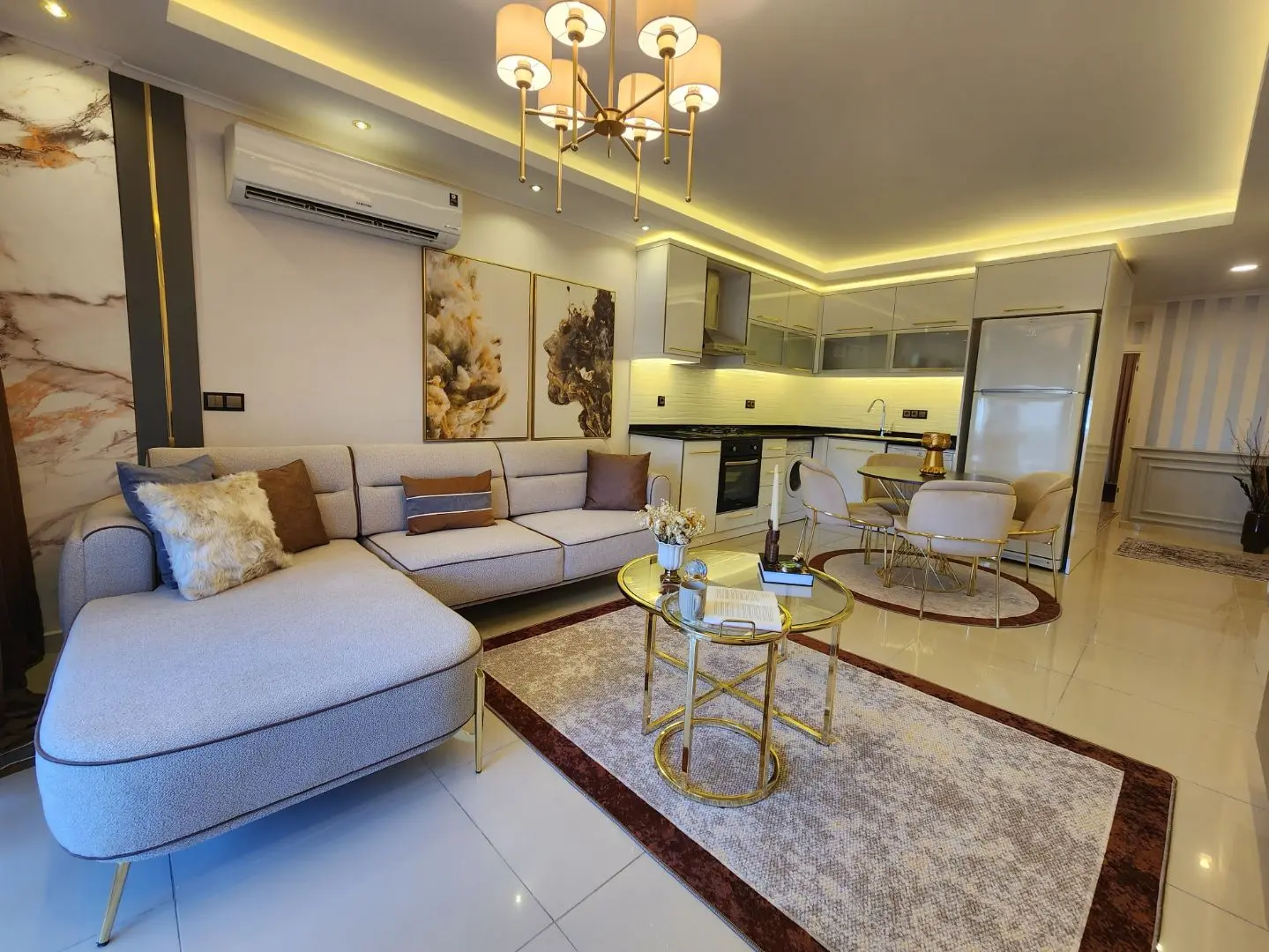 2+1 SPACIOUS FLAT WITH LUXURIOUS FURNITURE IN ALANYA KESTEL
