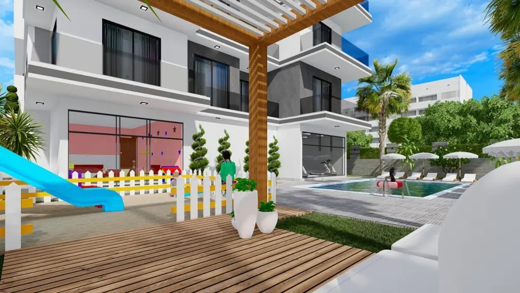 3+1 DUPLEX FLAT FROM THE HOUSING PROJECT IN THE CENTER OF ALANYA