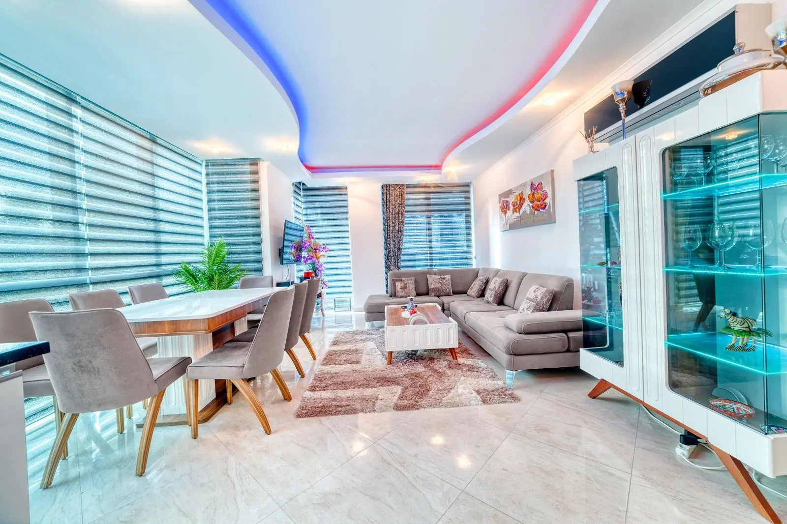 FURNISHED 3+1 FLAT IN OBA, ALANYA, ONLY 150 M TO THE SEA