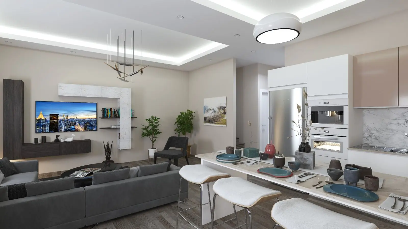 2+1 DUPLEX FLAT IN ALANYA CENTER FROM NEW PROJECT