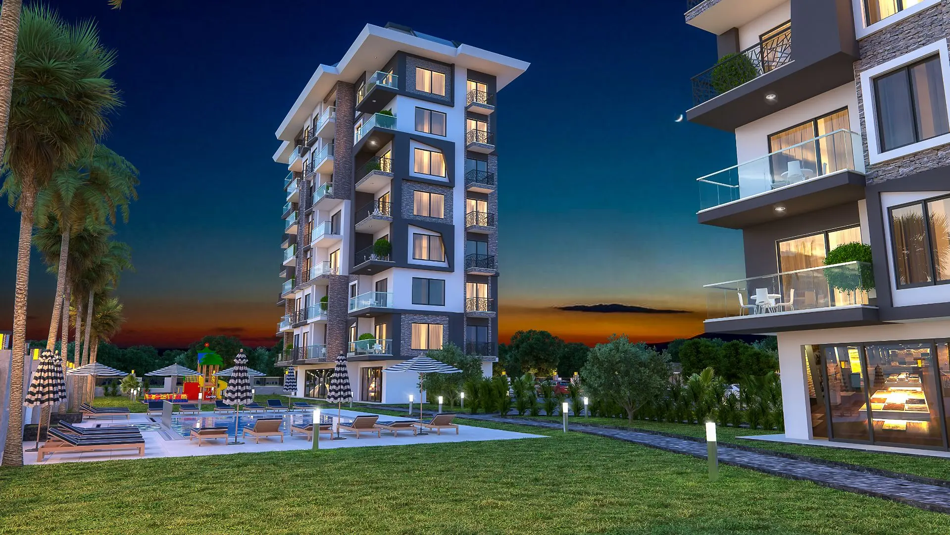 1+1 FLAT FROM NEW PROJECT IN DEMİRTAŞ - 200 M TO THE SEA