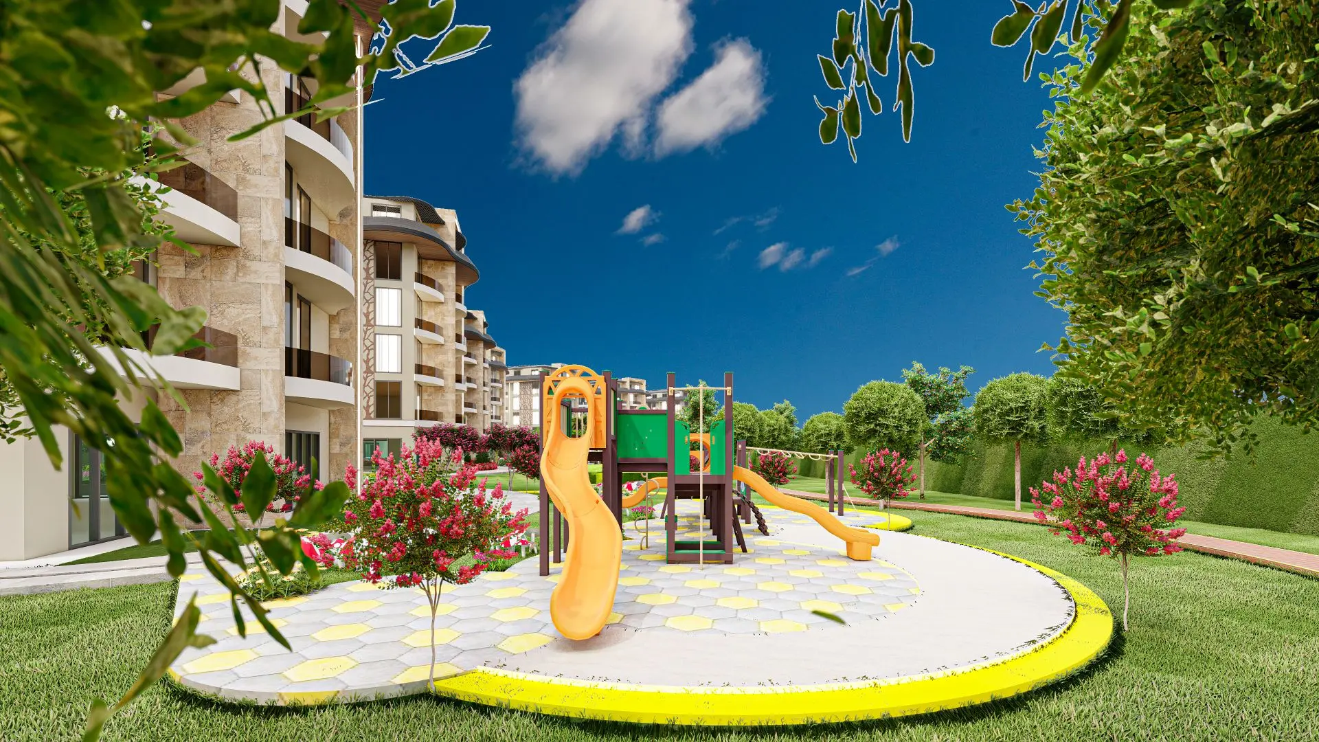 1+1 FLATS IN A LARGE COMPLEX PROJECT IN ALANYA OBA