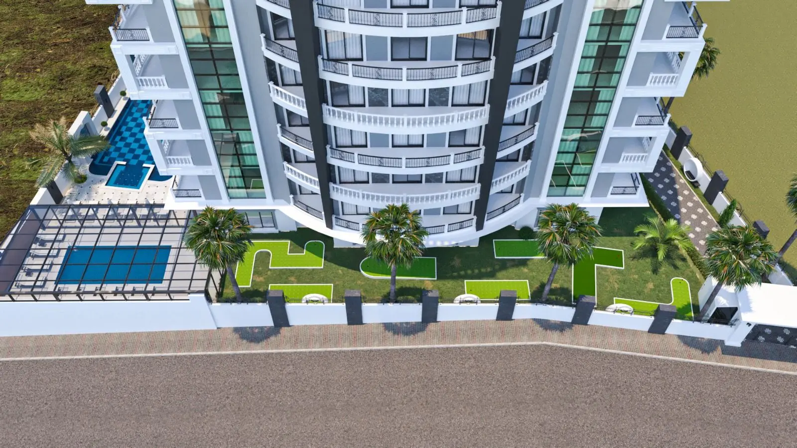 1+1 FLAT FROM THE HOUSING PROJECT IN THE CENTER OF ALANYA