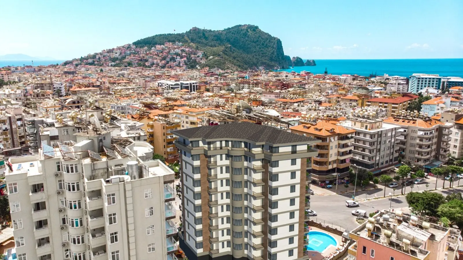 1+1 APARTMENT IN A NEW RESIDENTIAL PROJECT IN THE CENTER OF ALANYA