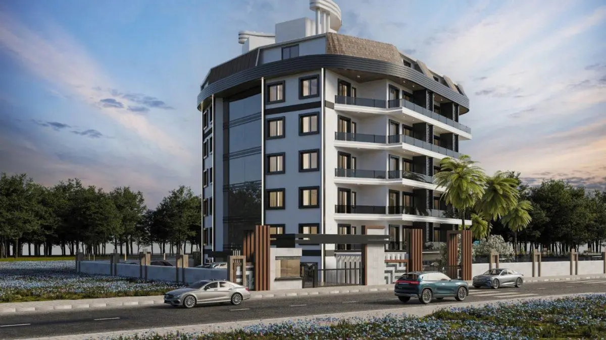 1+1 FLAT IN THE KESTEL RESIDENTIAL PROJECT - ONLY 80 M FROM THE SEA