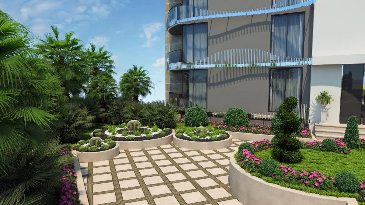 1+1 APARTMENT IN A GREAT RESIDENTIAL PROJECT IN THE CENTER OF ALANYA