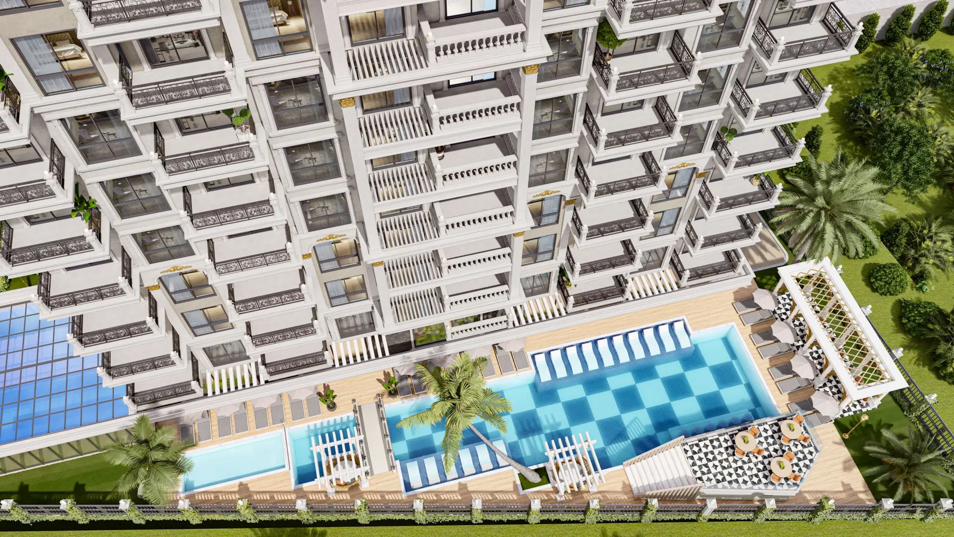 NEW, FULL ACTIVITY HOUSING PROJECT IN ALANYA CENTER