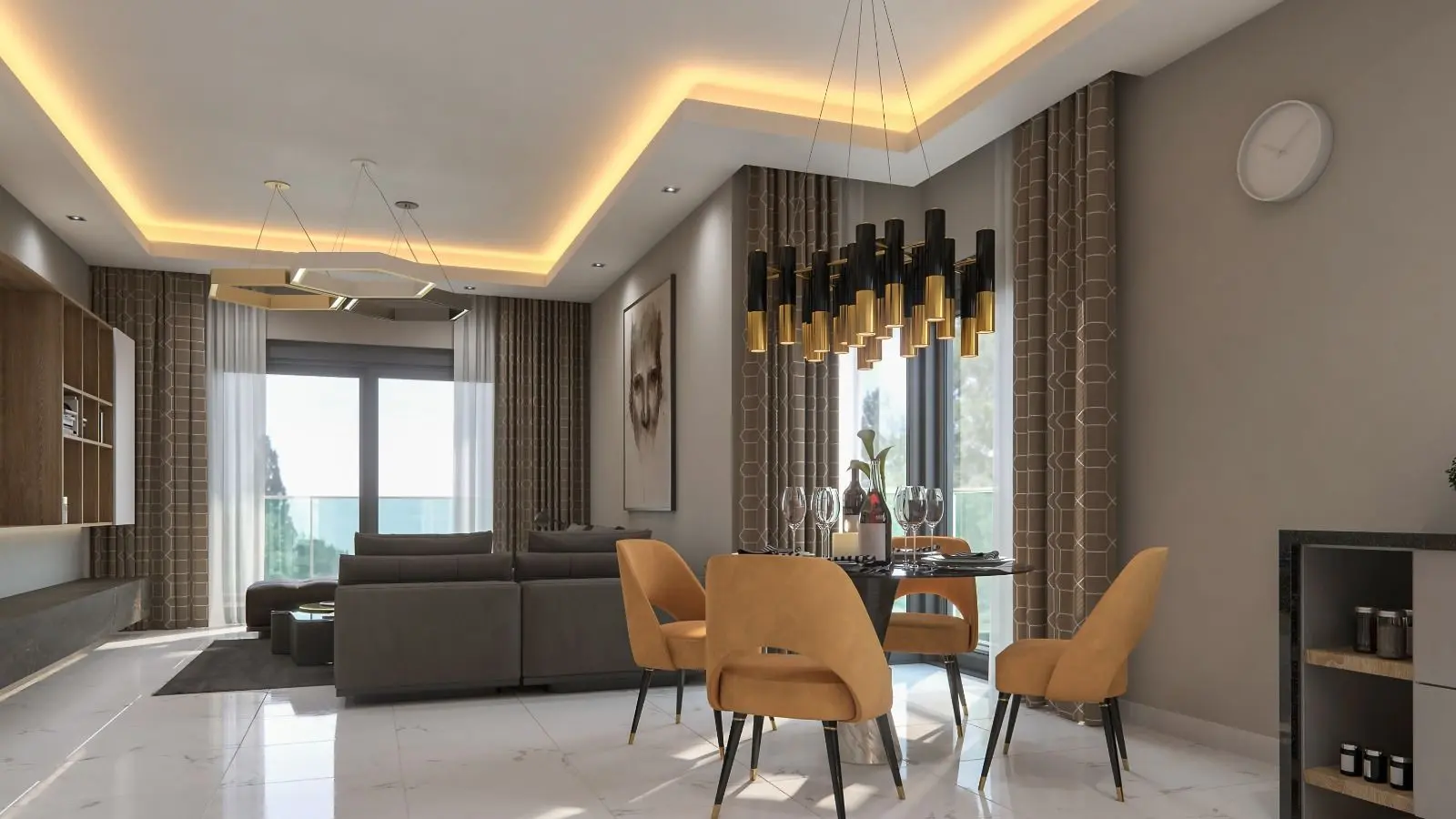 DUPLEX 2+1 FROM AN IDEAL PROJECT IN THE CENTER OF ALANYA