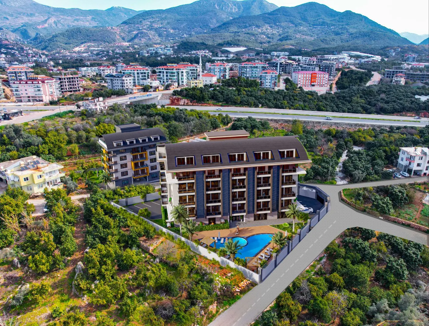1+1 APARTMENT FROM A NEW BOUTIQUE HOUSING PROJECT IN ALANYA OBA