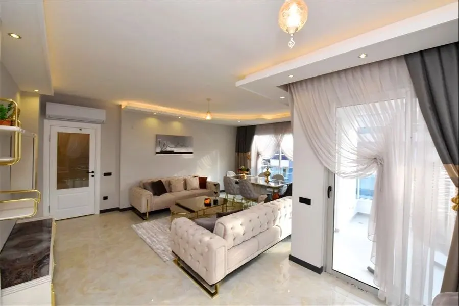 LUXURY 5+1 DUPLEX APARTMENT WITH SEA VIEW IN TOSMUR