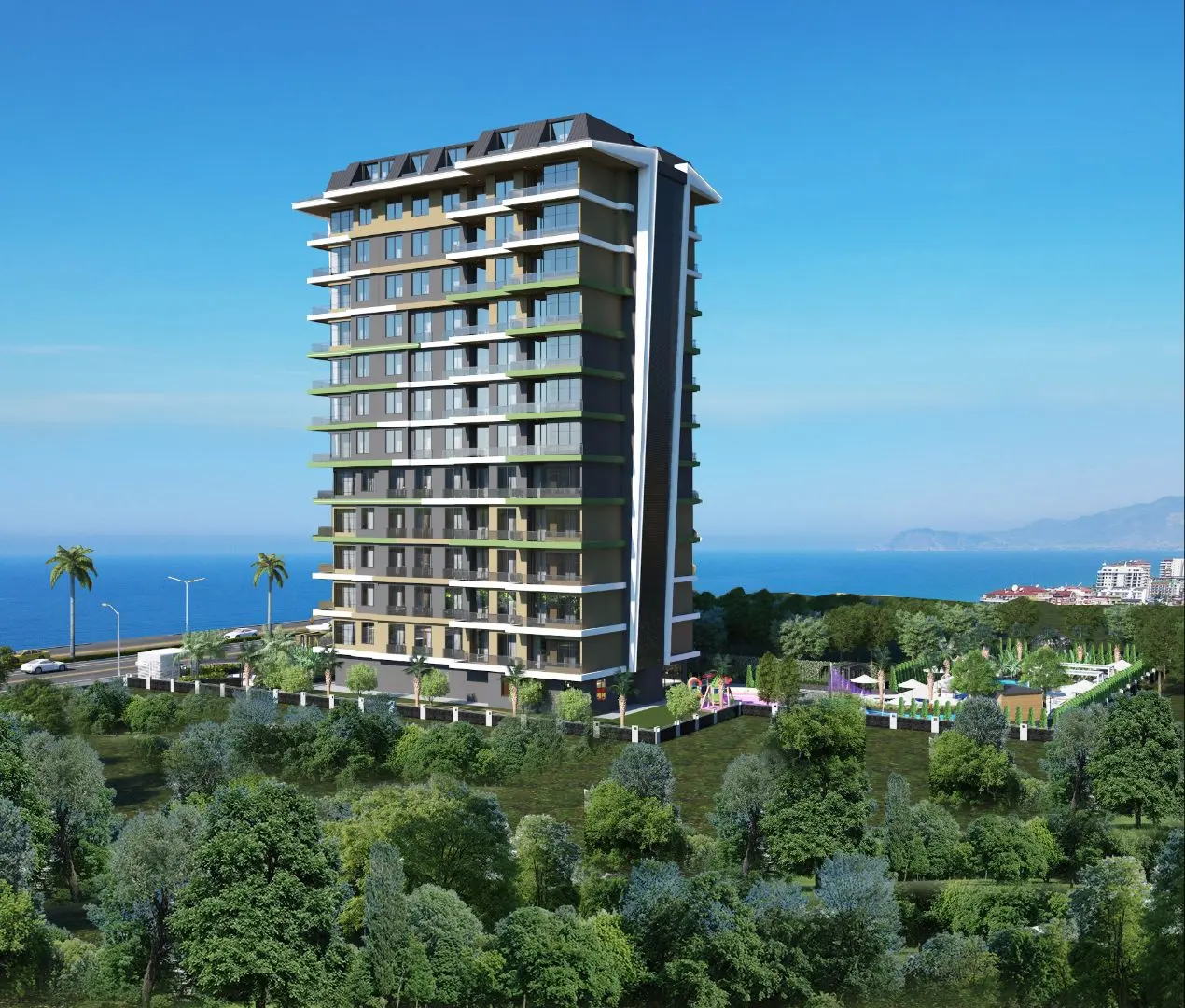 NEW EXCELLENT PROJECT ON THE BEACH LINE IN MAHMUTLAR