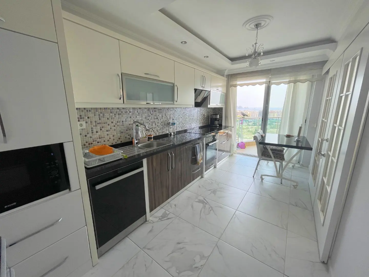 3+1 FLAT WITH SEA AND CASTLE VIEW IN ALANYA DİNEK
